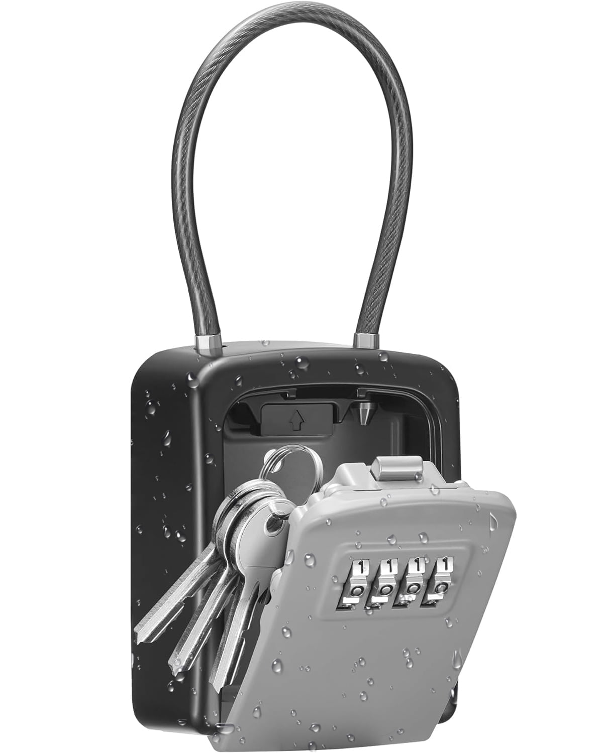 Fixdono Key Lock Box, Portable Combination Lockbox