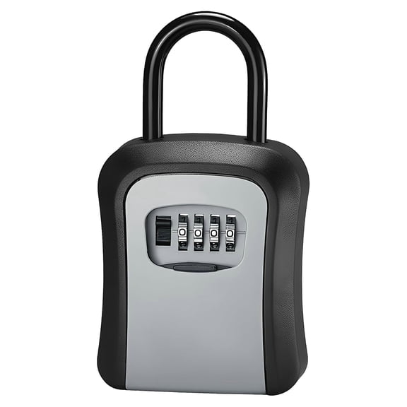 Key Lock Box 4 Digit Combination Key Safe Storage Lockbox with Removable Shackle Wall Mounted Password Key Holder for Home Vacation Rental Airbnb Construction Site Car Sharing Outdoor Indoor