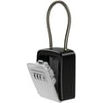thumbnail image 1 of Key Lock Box, 4-digit Password Combination Lock Box for House Key, Portable Hanging Small Safe Box Waterproof Fireproof, Key Lock Box for Outside, Large-capacity Metal Box with Detachable Hook, 1 of 7