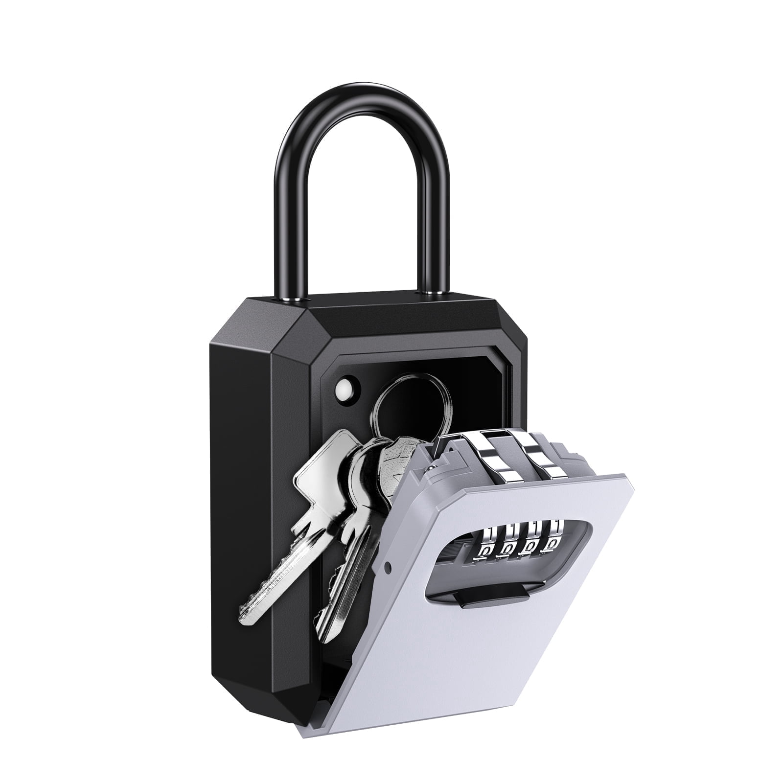 AMIR Secure Padlock Key Lock Box, Wall Mounted 4-Digit Combination