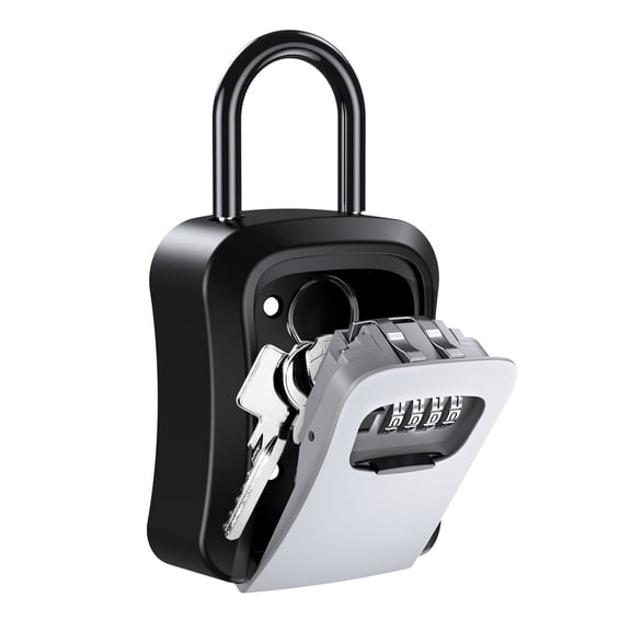 Key Lock Box, AMIR key Box 4 Digit Combination Lock box 5 Keys Capacity Key Storage Box for Car Home Warehouse Realtors