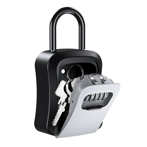 Key Lock Box, AMIR key Box 4 Digit Combination Lock box 5 Keys Capacity Key Storage Box for Car Home Warehouse Realtors