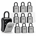 Combination Storage Lock Key Lock Box, Gray, 10-inch, Outdoor 4-Digit Combination Lockbox for ...