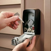 Key Lock Box Keys Storage Lock Box with 4 Digits Combination Resettable Codes Wall Mounted Outdoor Waterproof Cover