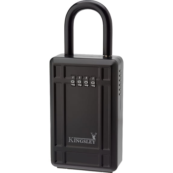 Kingsley KL313 Key Lock Box, 4-Digit Combination, Large Capacity, Water ...