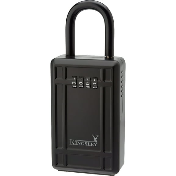 Kingsley KL313 Large Capacity Key Lock Box with 4-Digit Combination, Water-Resistant Key Storage for Home, Airbnb
