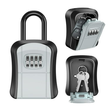 Key Lock Box,Lock Box for House Key,4-Digit Resettable Code Combination Small Safe Security Lockbox,Portable Wall Mounted Key Storage Lock box for Home,Realtors Garage Spare Keys,1 Pack