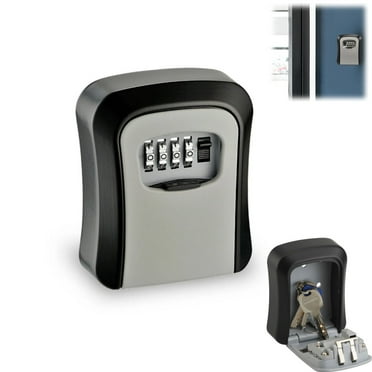 Key Lock Box,Lock Box for Keys with Code,Waterproof Wall-Mount Key Hider for Outdoor Use, Resettable Code Safe Security Lock Box for Home, Office, Garage, Apartment