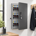 Key Lock Box Organizer Cabinet, Black, 2.3inx16inx21.7in, Secure Key ...