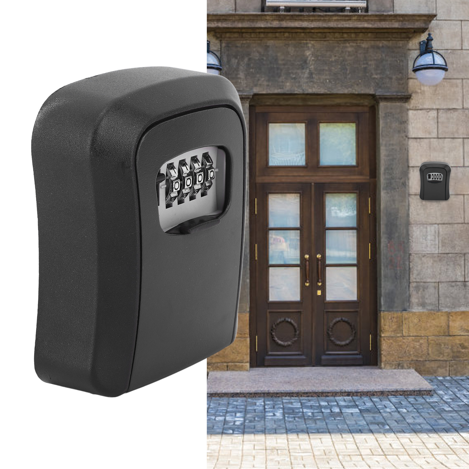 Key Lock Box, Outdoor Lock Box Large Capacity For Garage Red,Grey,Black