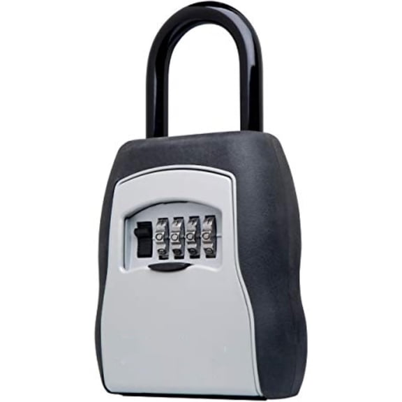 Key Lock Box, Outdoor Lock Box for House Keys, Portable Combination Lockbox Resettable Code