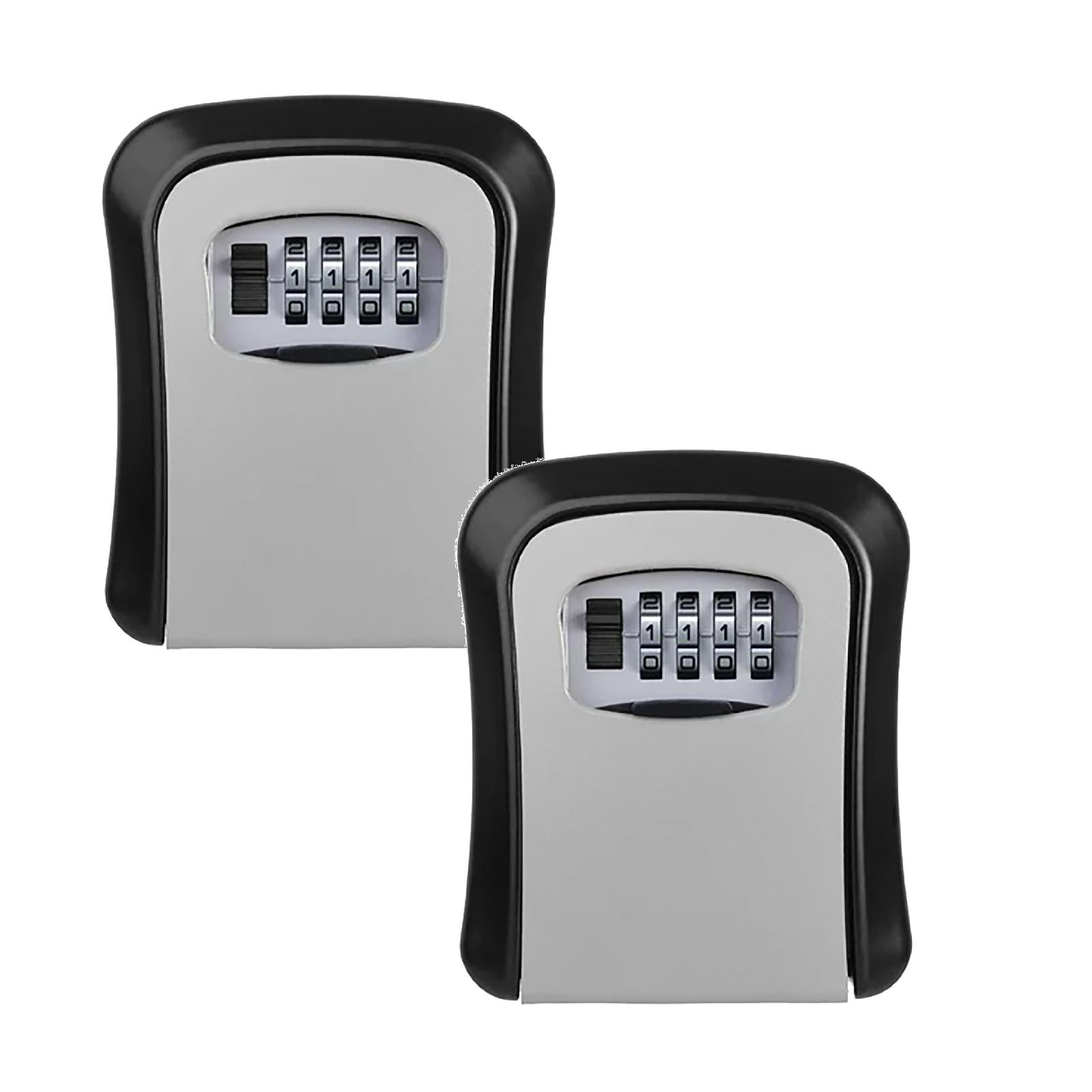 Outside Key Box Key Lock Box for Outside – Large Outdoor Lockbox for Keys with Code, 4 ...