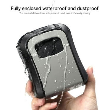 Key Lock Box for Outside, Wall Mounted Waterproof Key Storage Lock Box, Hide a Key for Outdoor Indoor, Security Waterproof Large Capacity 5 Keys Lockbox for House Key Room Card