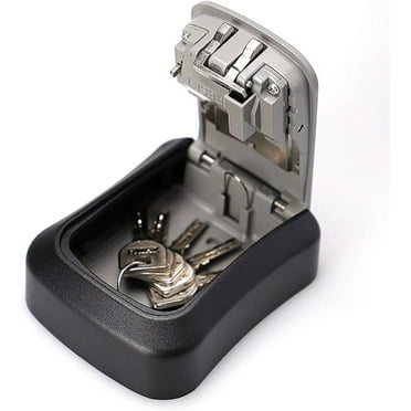 Key Lock Box for Outside, Wall Mounted Waterproof Key Storage Lock Box, Hide a Key for Outdoor Indoor, Security Waterproof Large Capacity 5 Keys Lockbox for House Key Room Card