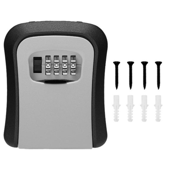 Key Lock Box, Portable Combination Lockbox Wall-Mounted Key Storage Box for House Keys,Portable Waterproof Wall Mounted Resettable Combination Key Storage Lockbox