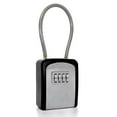thumbnail image 1 of Key Lock Box Portable with Removable Cable Shackle Indoor Outdoor Waterproof 4 Digit Combination, 1 of 6