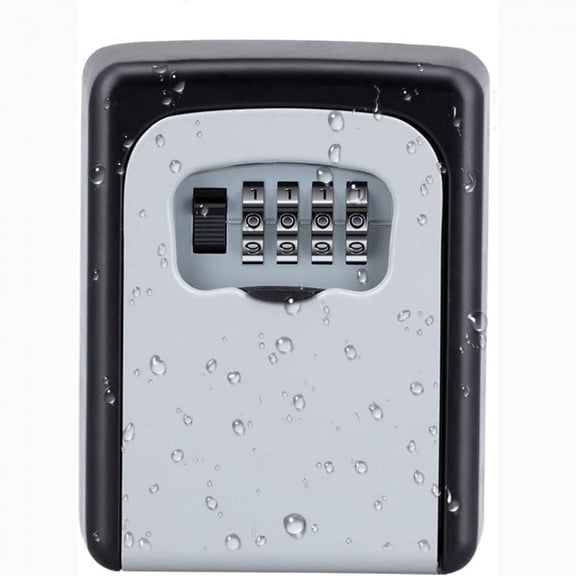 Key Lock Box, Secure And Reliable Lockbox With Resettable 4-Digit Combination, Large Capacity For Multiple Keys And Cards, Perfect For Indoor And Outdoor Use, Including