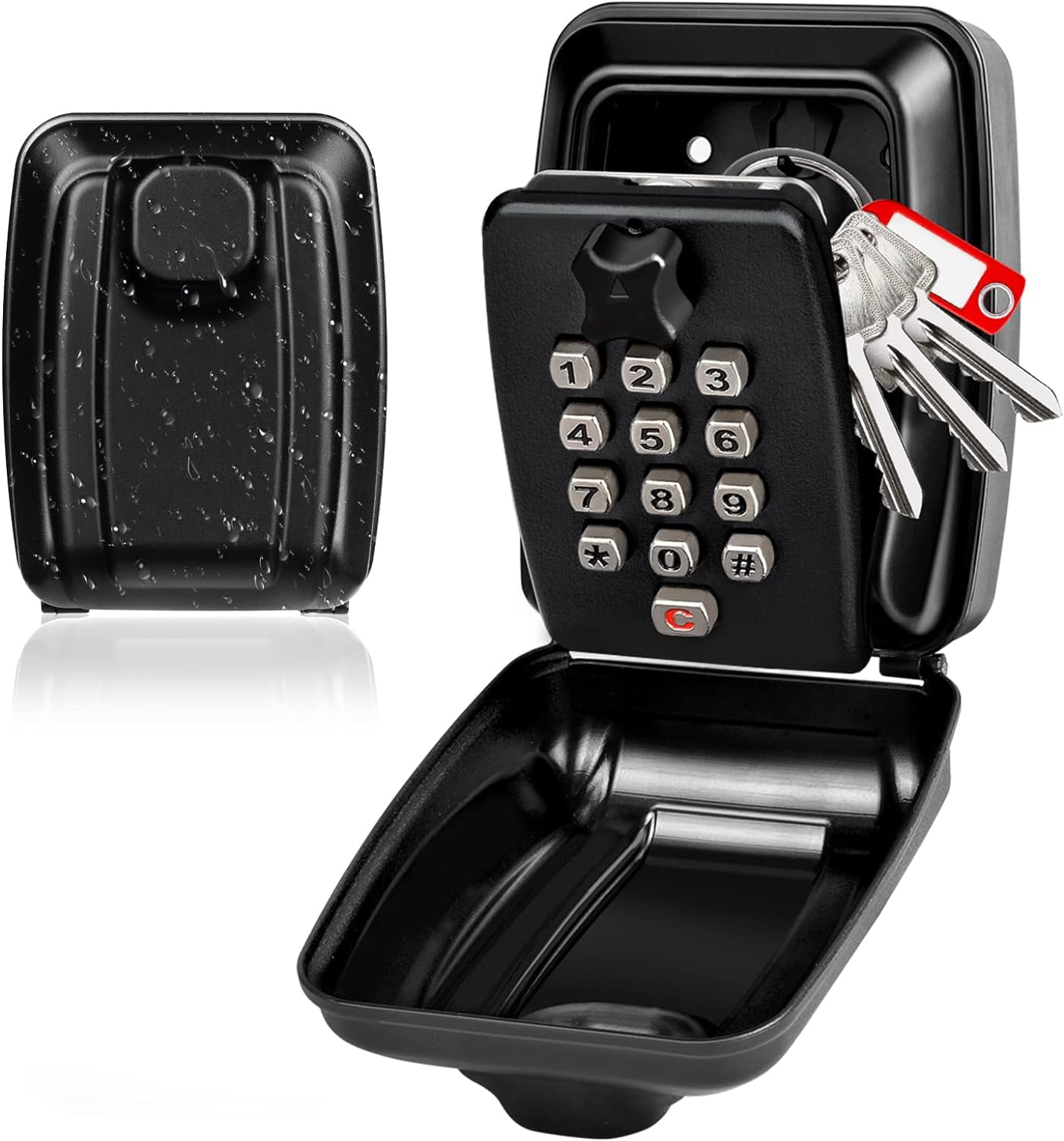 Key Lock Box,SunshineFace Key Safe Box 12Digit Combination Push Button