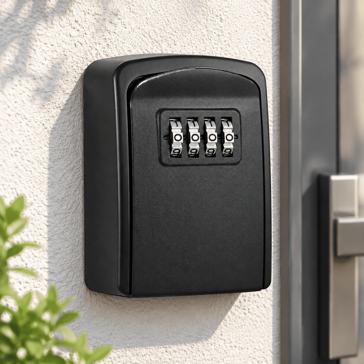 Keyable Lock Box Key Lock Box Wall Mount – Water-Resistant Metal Key Safe with 4-Digit ...