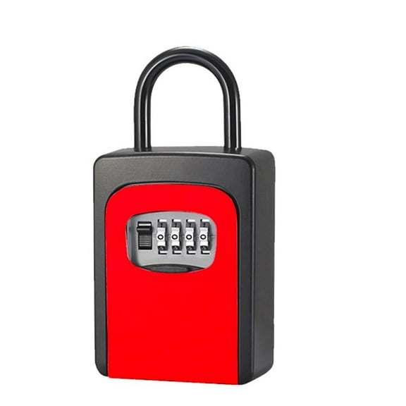 Key Lock Box Wall Mounted Aluminum Alloy Key Safe Box Weatherproof 4 Digit Combination Keys Storage Lock Boxes Indoor Outdoor ,Easy Installation