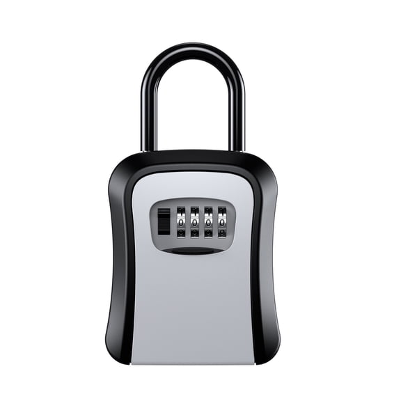 Key Lock Box , Wall Mounted Key Safe Box Weatherproof 4 Digit Combination Key Storage Lock Box Indoor Outdoor Key Holder