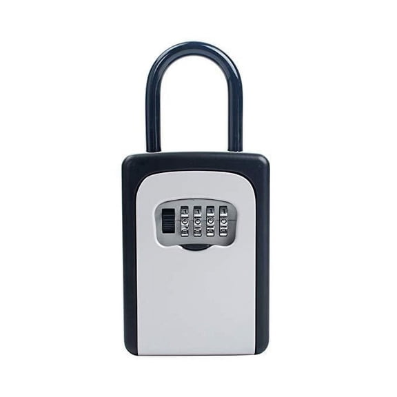 Key Lock Box Wall Mounted, Portable Lock Box for House Key Capacity, Weatherproof Resettable Code House Key Safe Security Lock