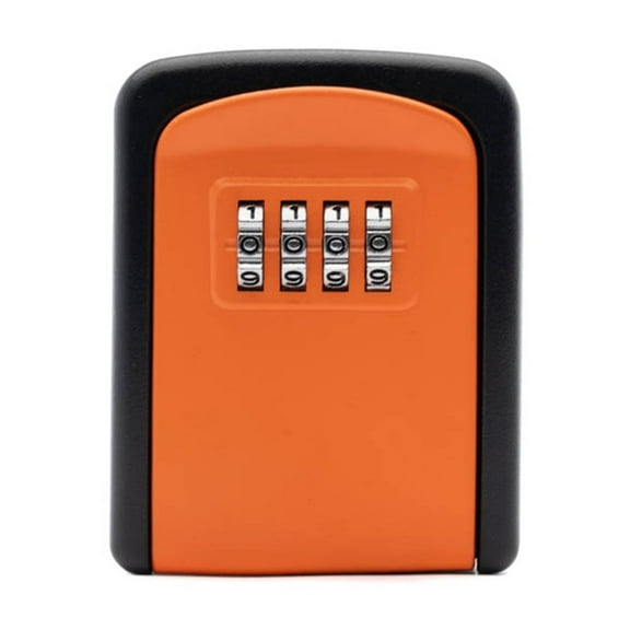 Key Lock Box , Wall Mounted Stainless Steel Key Safe Weatherproof 4 Combination Key Storage Lock Box for Indoor and Outdoor Use ,Upgraded Security Combination Lock