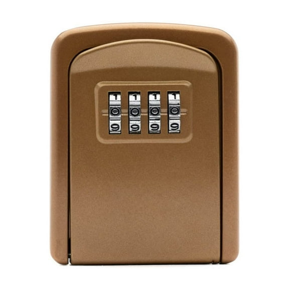 Key Lock Box , Wall Mounted Stainless Steel Key Safe Weatherproof 4 Combination Key Storage Lock Box for Indoor and Outdoor Use