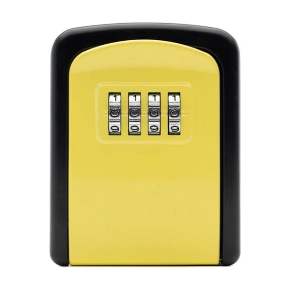 Key Lock Box , Wall Mounted Stainless Steel Key Safe Weatherproof 4 Combination Key Storage Lock Box for Indoor and Outdoor Use