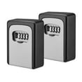thumbnail image 1 of Key Lock Box,Weatherproof 4 Digit Combination Password Key Storage Security Lock Box Indoor Outdoor Key Safe Lock Box ,Security and Anti-Theft, 1 of 7