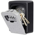 thumbnail image 1 of Key Lock Box Willstar 4 Digits Combination Storage Weatherproof Wall Mount Safe Hide Outside Resettable Code Multiple Capacity Mounting Kit Black, 1 of 7