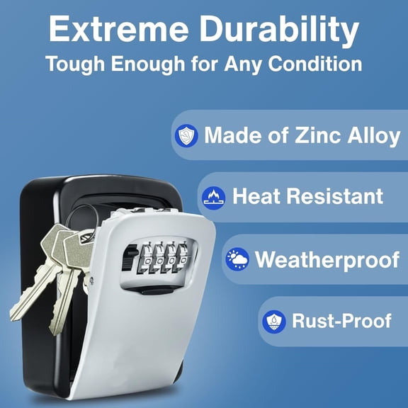 Key Lock Box for Outside - Realtor Lockbox for House Keys Outdoor - Combination Key Hiders to Hide a Key Safe Storage