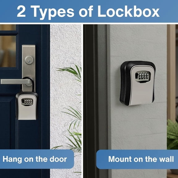 Key Lock Box for Outside - Realtor Lockbox for House Keys Outdoor - Combination Key Hiders to Hide a Key Safe Storage
