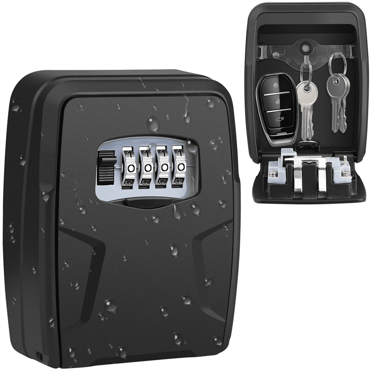 Key Lock Box with Code,Large Lock Box for House Key Portable Lock Box