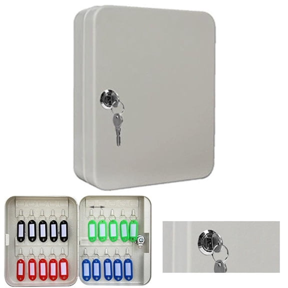 Key Lock Box with Combination Code – 7.9" Wall Mounted Key Storage Box, Portable Key Safe for Real Estate Agents & Car Keys