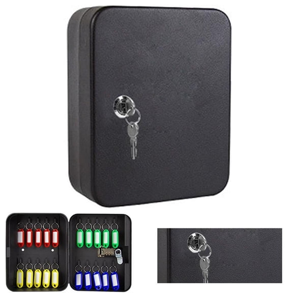 Key Lock Box with Combination Code – 7.9" Wall Mounted Key Storage Box, Portable Key Safe for Real Estate Agents & Car Keys