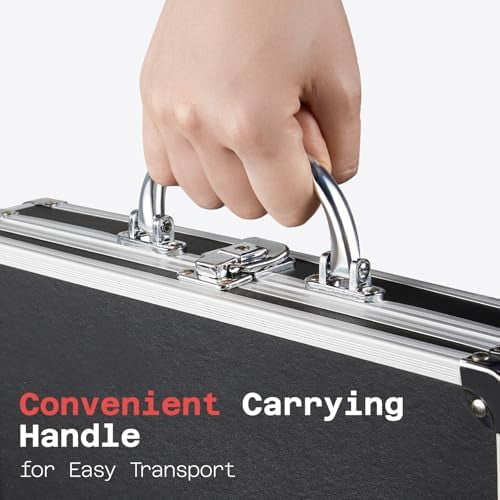 Key Lock Clipboard Storage Box, Heavy Duty Clipboard with Storage, Metal Locking with Handle, Lock Box Maximum Security - Holds Letter Size Paper, 12.6 x 9.6 inch