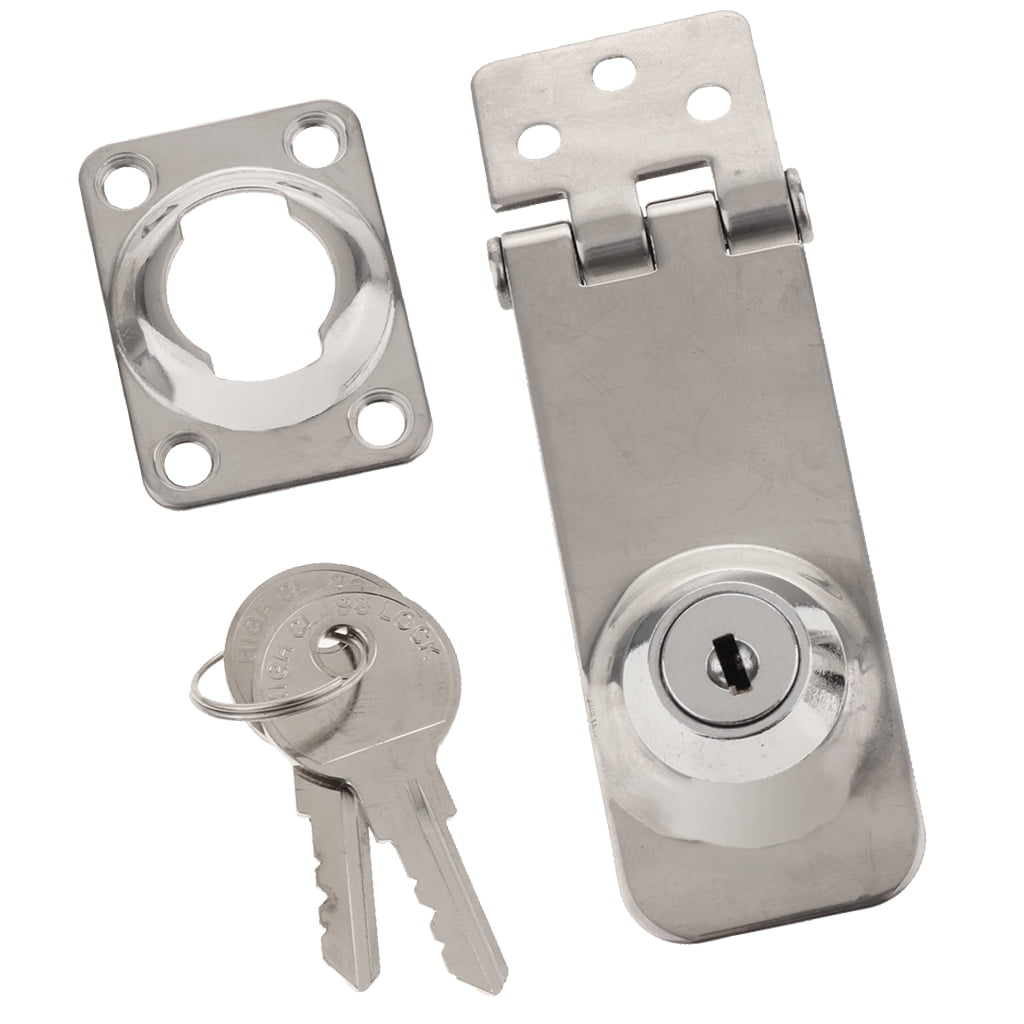 Key Locking Hasp Twist Knob Hasp Lock Latch Doors Cabinets