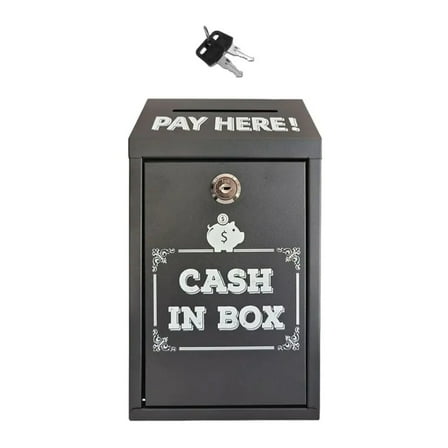 Key Locks Security Box Metal Safe Deposit Storage for Money Documents