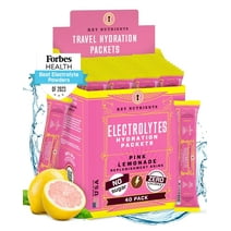 Key Nutrients - Electrolytes Powder - Electrolyte Drink Mix -Hydration Powder - Pink Lemonade, 40 Travel Packets