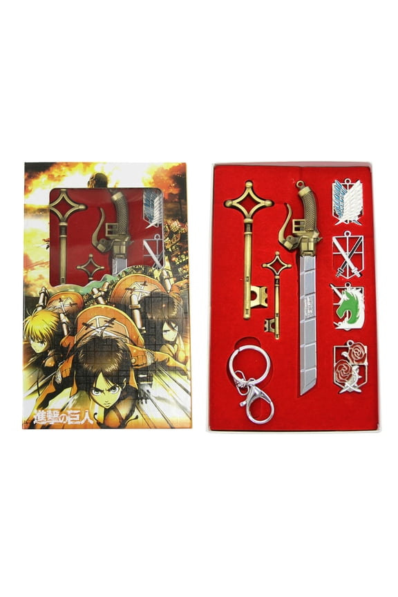Key, ODM, & Emblem - Attack on Titan Necklace & Keychain 7 pc. Pendant