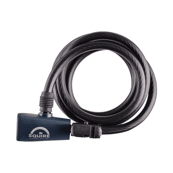 Squire Heavy-Duty Keyed Cable Lock, Steel Core - Key Operated Integrated Cable Lock
