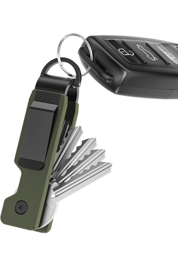 Key Organizer For Men - Compact Metal Key Holder | Minimalist Innovative Keyholder | Smart Keychain Secures 1-5 Keys