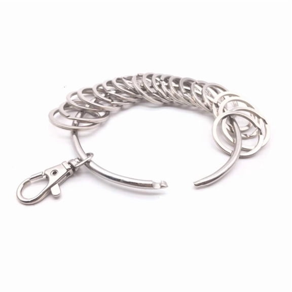 ANXPTIME Large Round Hoop Key Organizer Keychain Durable Metal Key Management Holder