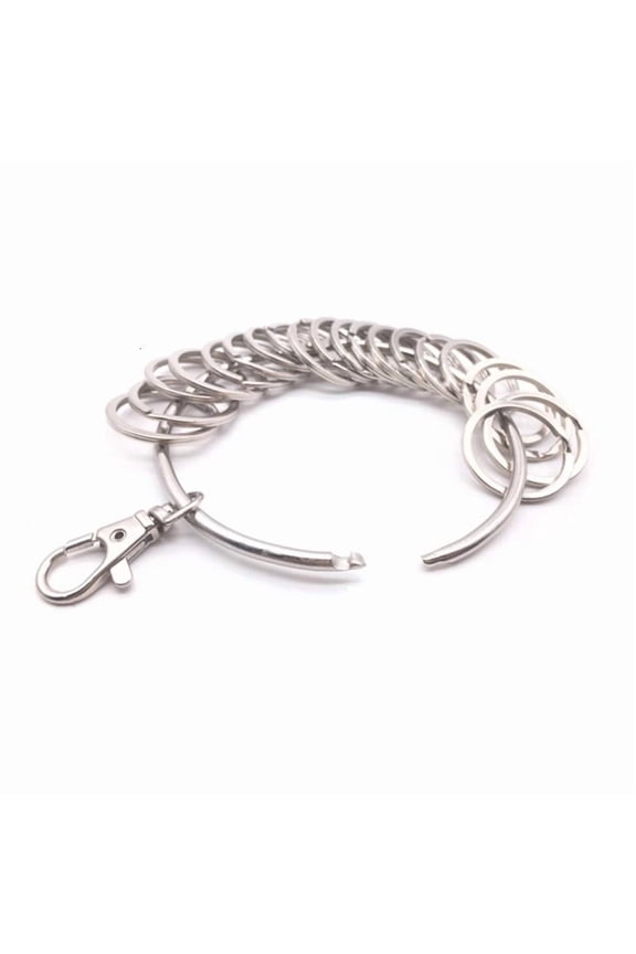 Large Round Hoop Key Organizer Keychain Durable Metal Key Management Holder