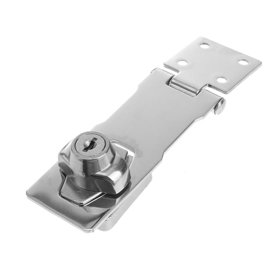 Key Padlock Door Keyed Hasp Hinge Heavy Duty Stainless Steel Clasp Safety Cupboard Buckle