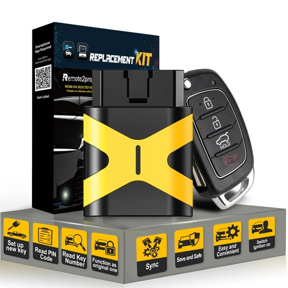 Key Programmer Kit and Self Programmable Car Key Fob TQ8-RKE-4F16 Replacement for 2015-2017 Hyundai Sonata 433MHZ