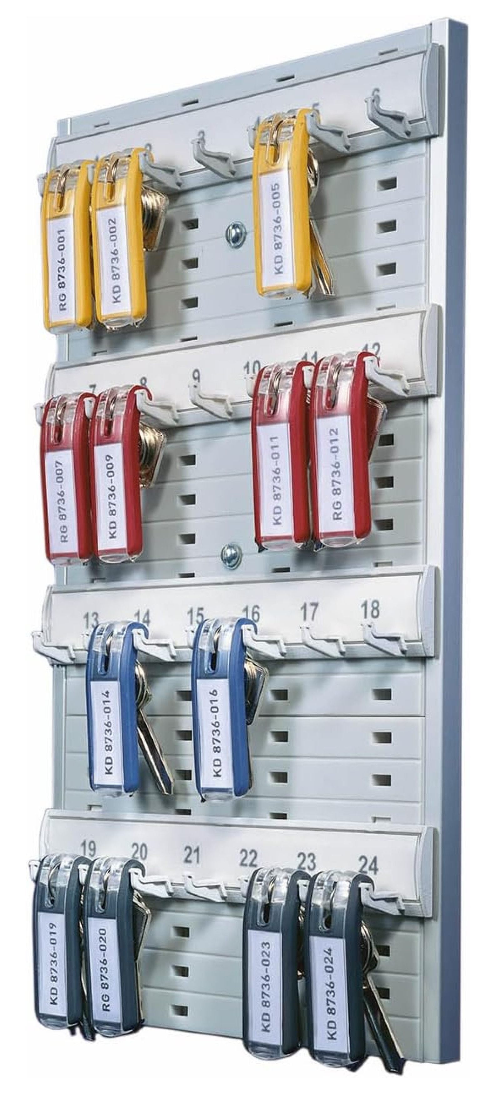 Gray Plastic 24-Tag Capacity Key Rack