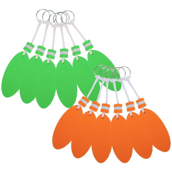 Key Ring 12 Pcs Utility Keychain Fishing Floats Keychains Floating Fob Charm Eva