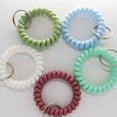 thumbnail image 2 of WHOLESALE LOT 144 SPIRAL WHISTLE KEYCHAINS – ELASTIC COIL KEY CHAINS, MULTI-COLOR, KEY FINDER FEATURE, BULK 2 of 3